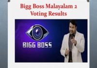 Bigg Malayalam 2 Voting Results