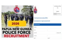 PNG Police Force Recruitment 2026