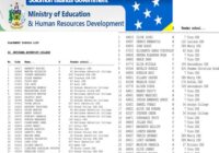 2025 Solomon Islands Form 3 and form 5 placement 2026 results