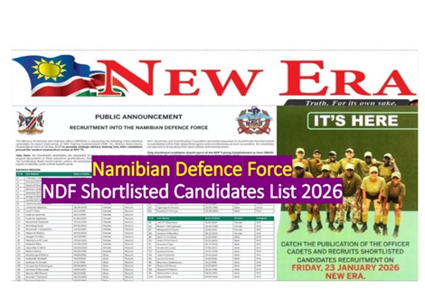 New Era Newspaper NDF Recruitment List 2025/2026