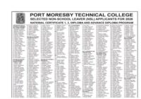 POMTECH Acceptance list for 2026 Non School leavers selection list