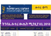 ኢትዮጵያ ትንሳኤ ሎተሪ ውጤት 2018 Results 2026 Winning numbers