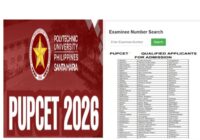PUPCET Results 2026 List Of Qualifiers