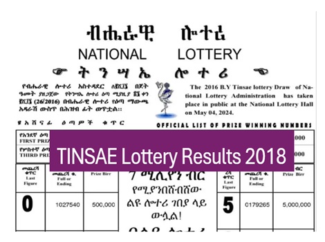 Tinsae Lottery 2018 Results