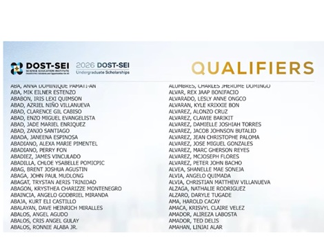 DOST Scholarship results 2026