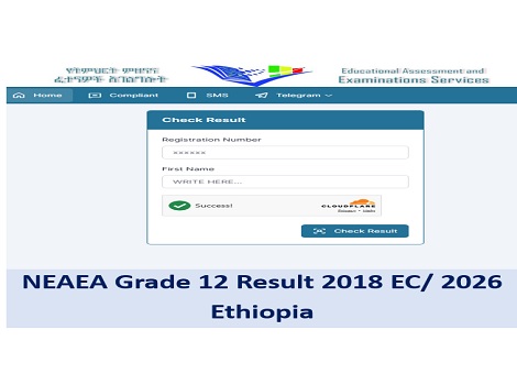 neaea.gov.et Grade 12 Exam result 2018 EC