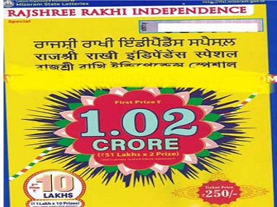 Rajshree Rakhi Independence Lottery Result