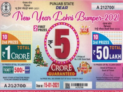 Punjab State NEw Year Lohri Bumper Lottery 2021 Details