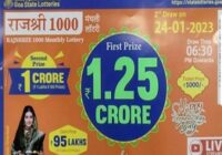 Goa Rajshree 1000 Monthly Lottery Results 24-01-2023