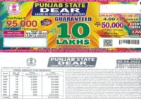 Punjab Dear Laxmi 50 Tuesday Lottery Result 2022