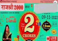 Goa Rajshree 2000 Lottery Result 9-11-2022