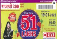 Rajshree 200 Monthly Lottery result 19-01-2023