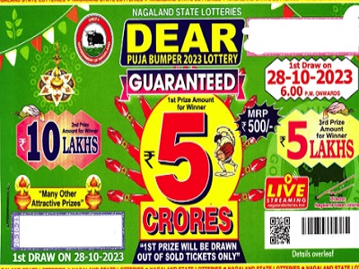 Nagaland State Dear Puja Bumper Lottery Result 28-10-2023