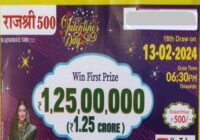 Goa State Rajshree 500 Monthly Lottery Result 13-02-2024