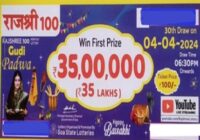 Goa State Rajshree 100 Monthly Lottery Result 04-04-2024