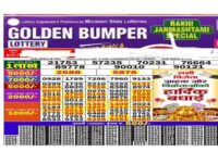 Golden rakhi bumper lottery results 2026