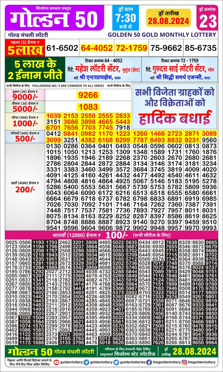 Live-Golden 50 Gold Lottery Result 26/02/2025| गोल्डन 50 गोल्ड लॉटरी ...
