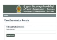GCE O/L Results 2025/ 2026