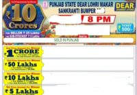 Dear Lohri Makar Sankranti Bumper Lottery Results 17-01-2026