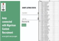 Nigeria Customs Service Shortlisted Candidates 2025