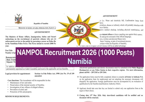 Nampol recruitment 2026 Namibia