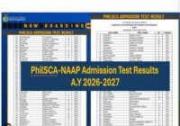 PhilSCA (NAAP) Admission Test Results 2026