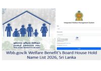 Aswasuma Welfare Household Name List 2026 Sinhala