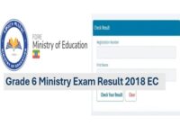 Grade 6 ministry Exam Result 2018 / 2026