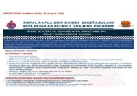 PNG Police Regular Recruitment 2026