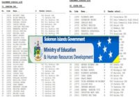 MEHRD Solomon Islands Form 3 and form 5 placement 2026 Results
