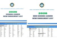 UPNG Selection List/ Acceptance List 2026