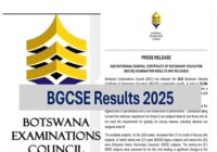 Botswana BGCSE Results 2025 - 2026