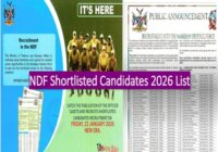 NDF Shortlisted Candidates 2026 List