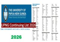 UPNG Continuing List 2026