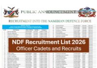 NDF Recruitment List 2026 For Officer Cadets and Recruits