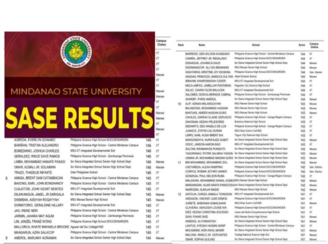 MSU SASE Results 2026 List of Passers