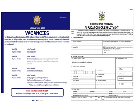 nampol.gov.na recruitment portal 2026 Nambian police force