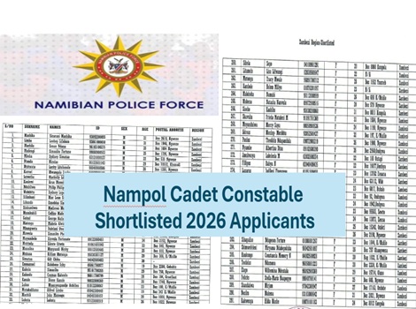 NAMPOL Cadet Constable Shortlisted 2026 applicants