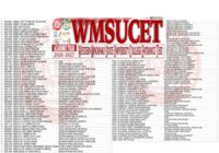 WMSU CET Result 2026 Qualifiers List