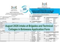 Botswana Brigade and Technical Colleges 2026 Intake
