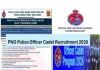 PNG police Officer Cadet Recruitment 2026
