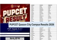 PUPCET Quezon City Campus Results 2026