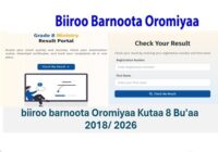biiroo Barnoota Oromiyaa Kutaa 8 Bu'aa 2018