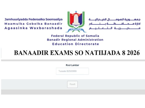 banadir Grade 8 Natiijada 2026