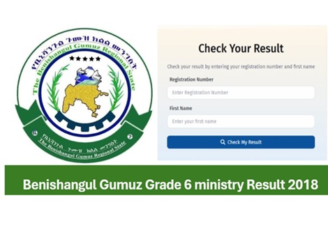 Benishangul Gumuz Grade 6 Result 2018/ 2026