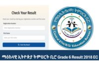 ማዕከላዊ ኢትዮጵያ ትምህርት ቢሮ Grade 6 Result 2018 EC