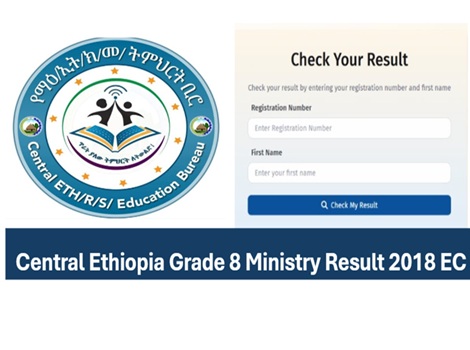 Central Ethiopia Grade 8 ministry result 2018