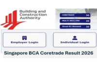 Singapore BCA Coretrade result 2026 Login