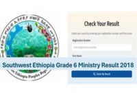 Southwest Ethiopia Grade 6 ministry result 2018 EC