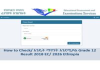 How to Check Grade 12 Entrance Results 2018 - 2026 Ethiopia